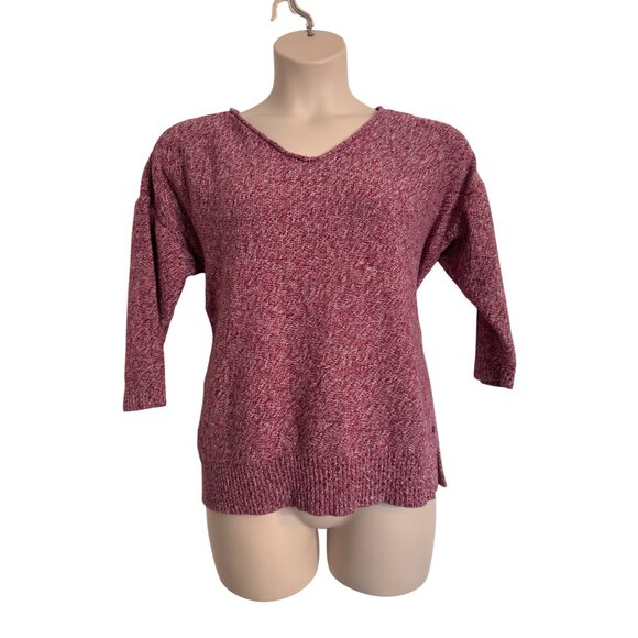 Eddie Bauer Cotton 3/4 Sleeve Size 2XKnit Sweater Pink Scoop Neck - Picture 7 of 9